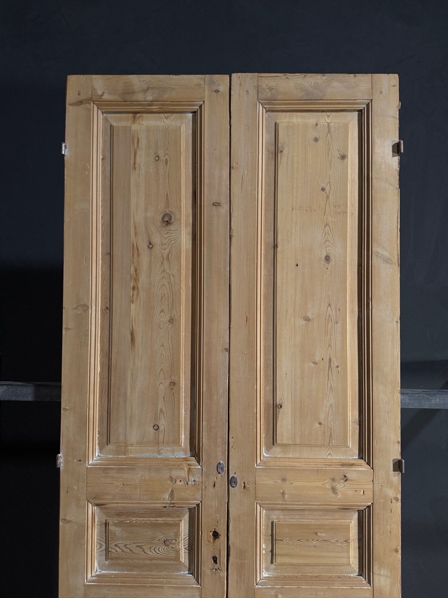 Antique 3 Panel Solid Double Doors - 39.75x97.75 - N618