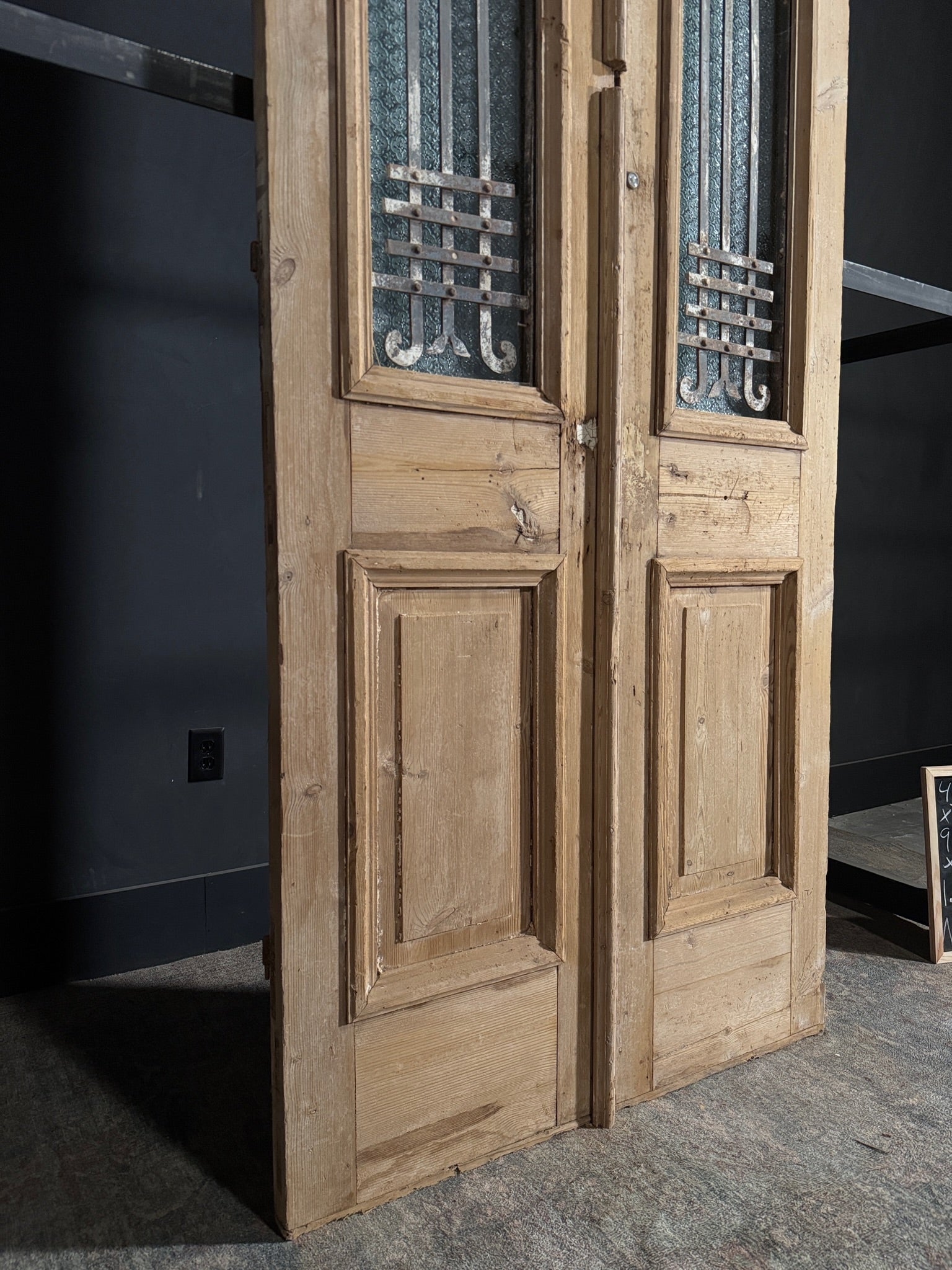 Antique Iron French Doors - 43.5x96 - N72