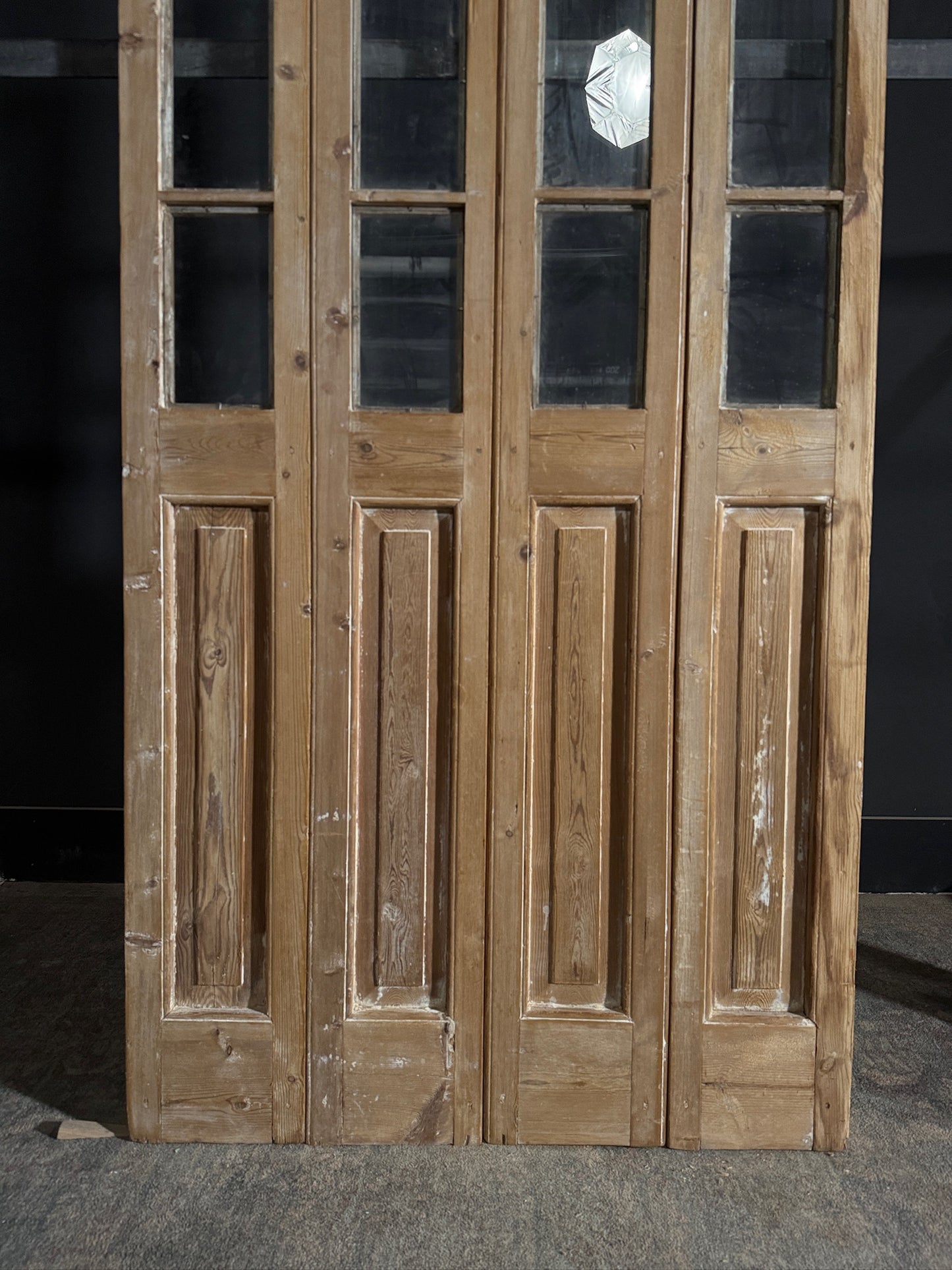 Antique Glass 3 Lite Bi-Fold Doors - 39.5x94 - N441