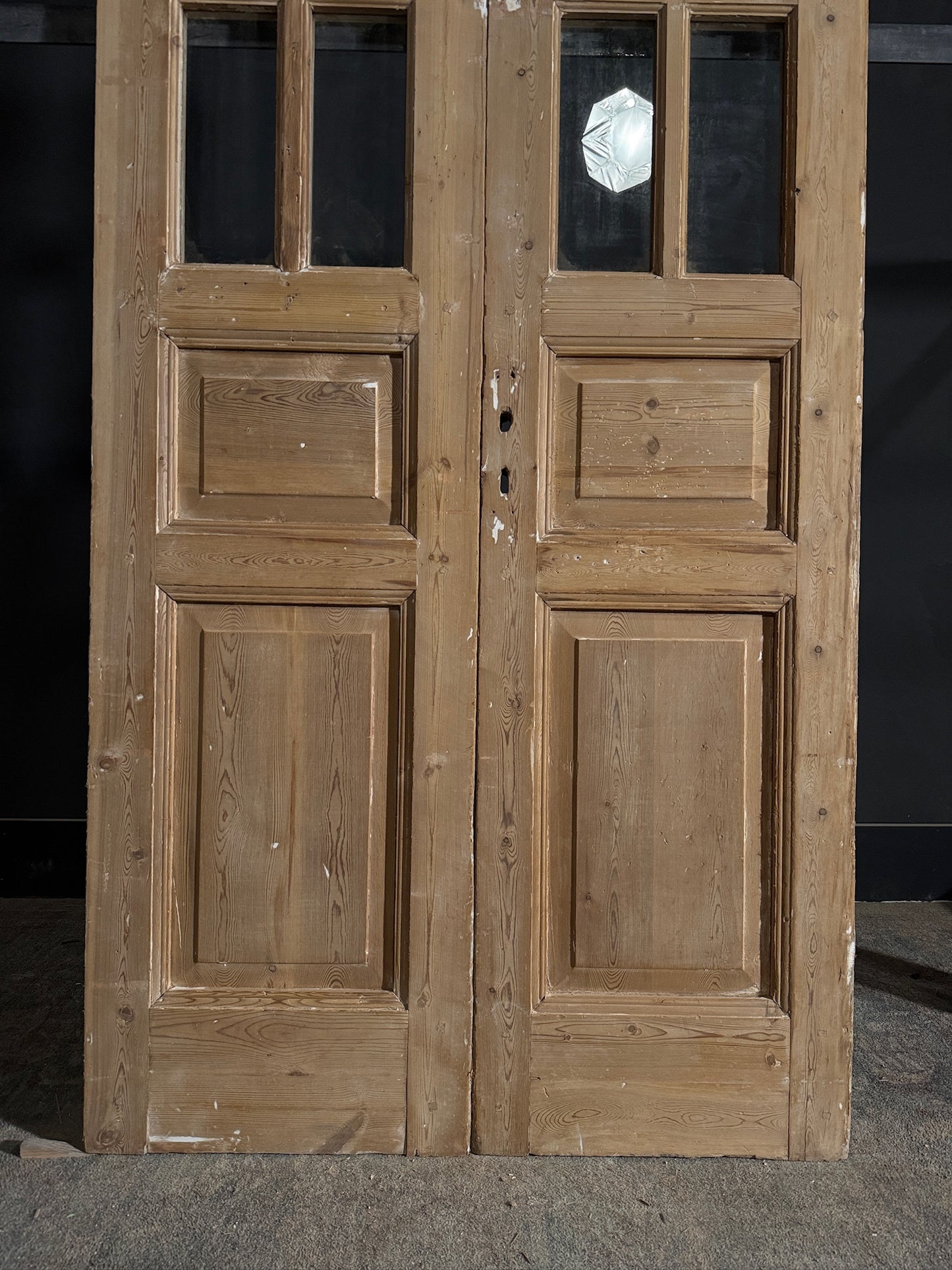 Antique Glass 6 Lite French Doors - 39.5x93.25 - N487