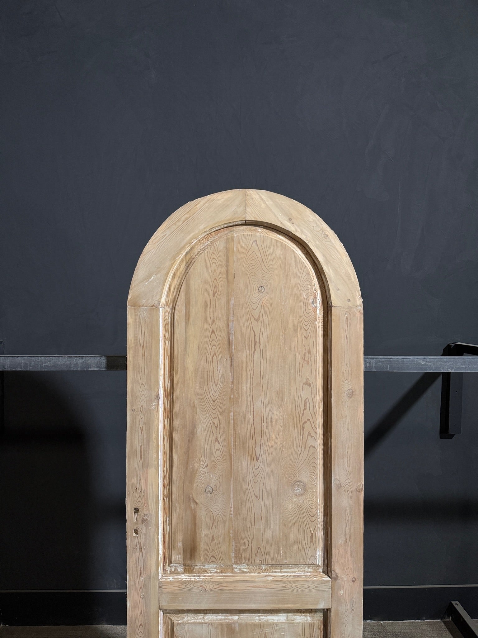 Antique 2 Panel Arched Solid Single Door - 31.75x82.5 - N259
