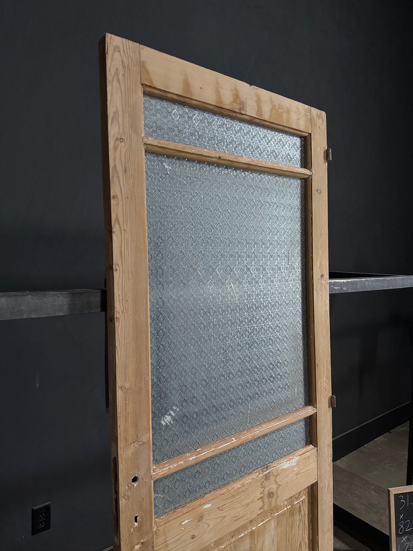 Antique Obscured Glass 2 Lite Single Door - 31.75x82.5 - N400