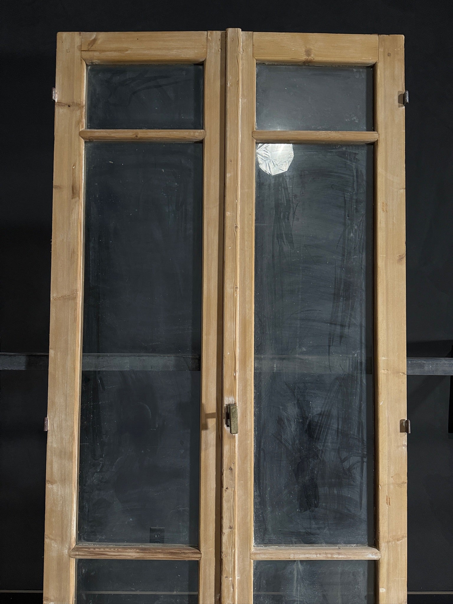 Antique Obscured Glass French Doors - 43.75x100.25 - N490