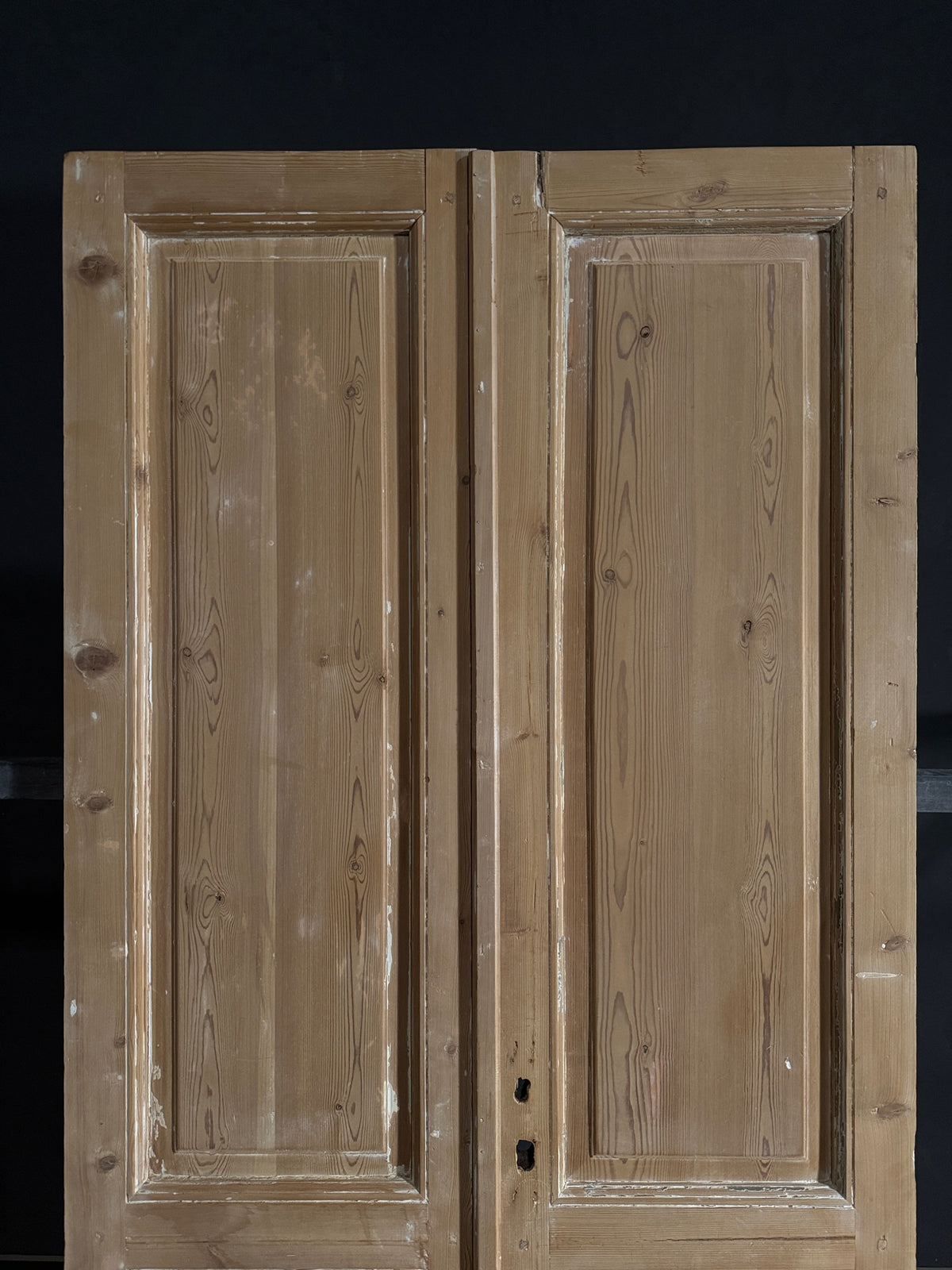 Antique 3 Panel Solid Double Doors - 43.75x92.25 - N524