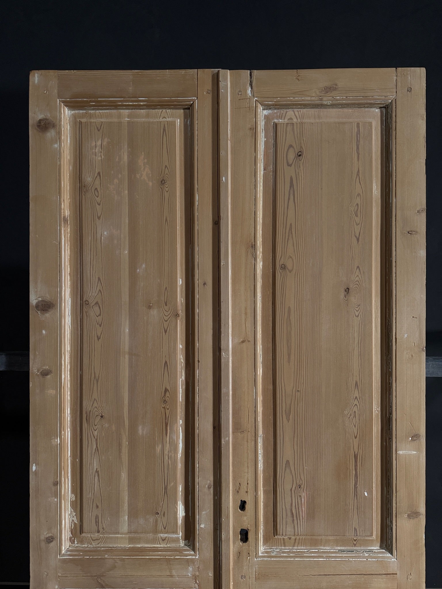 Antique 3 Panel Solid Double Doors - 43.75x92.25 - N524