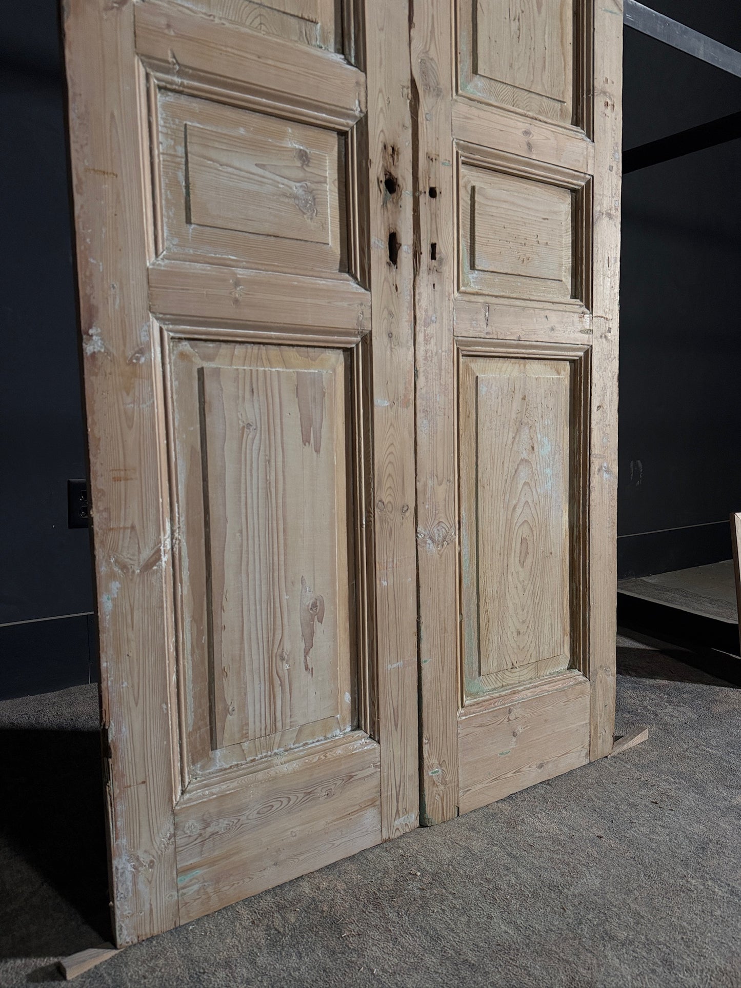 Antique Solid Double Doors - 39x93 - N463