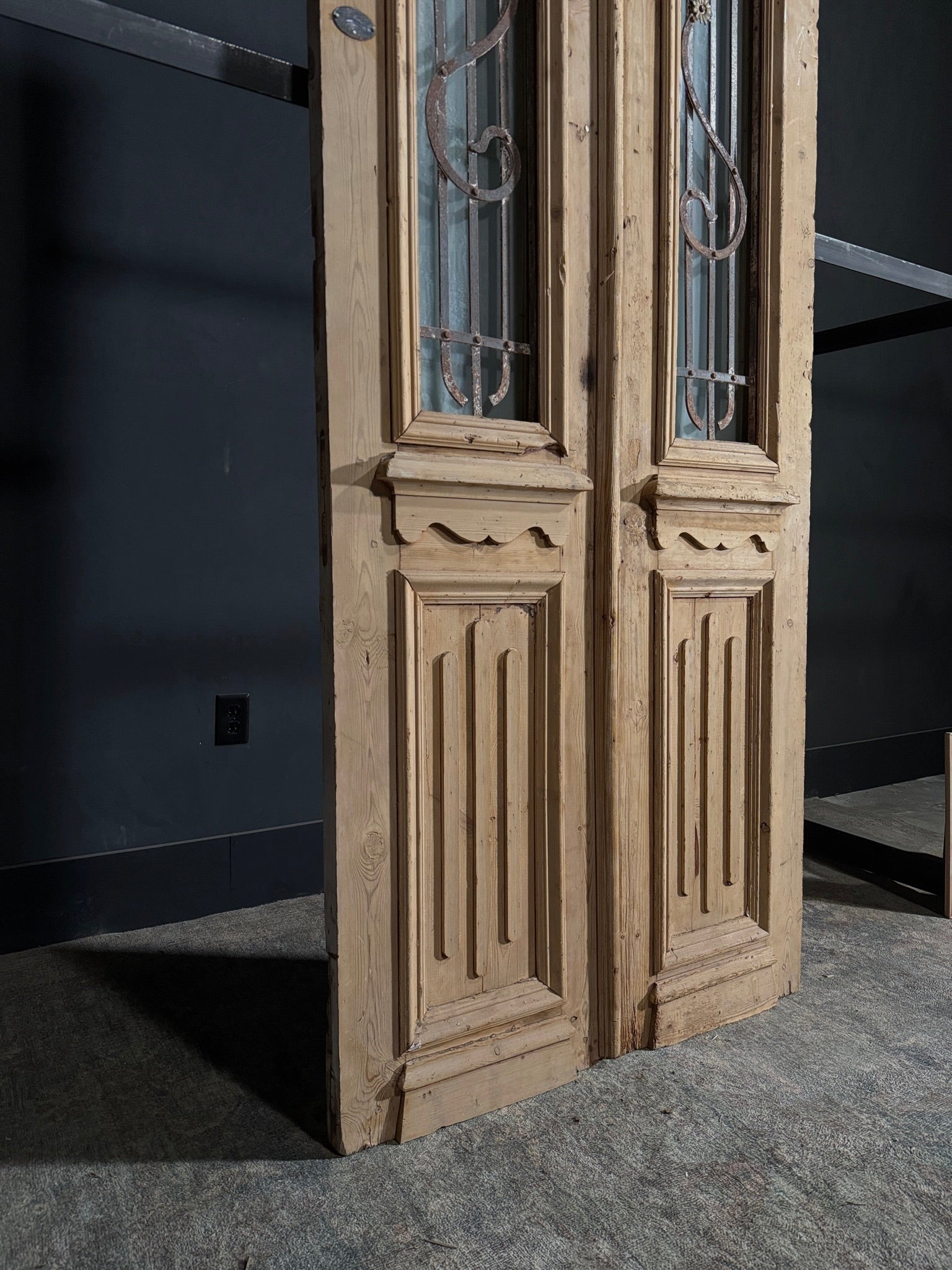 Antique Iron French Doors - 39.5x93 - N60