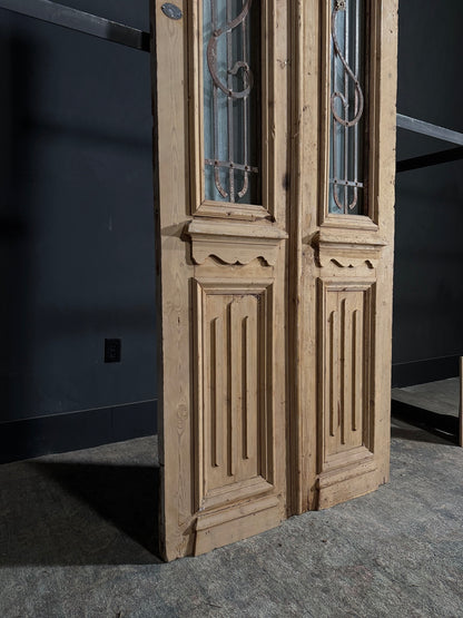 Antique Iron French Doors - 39.5x93 - N60