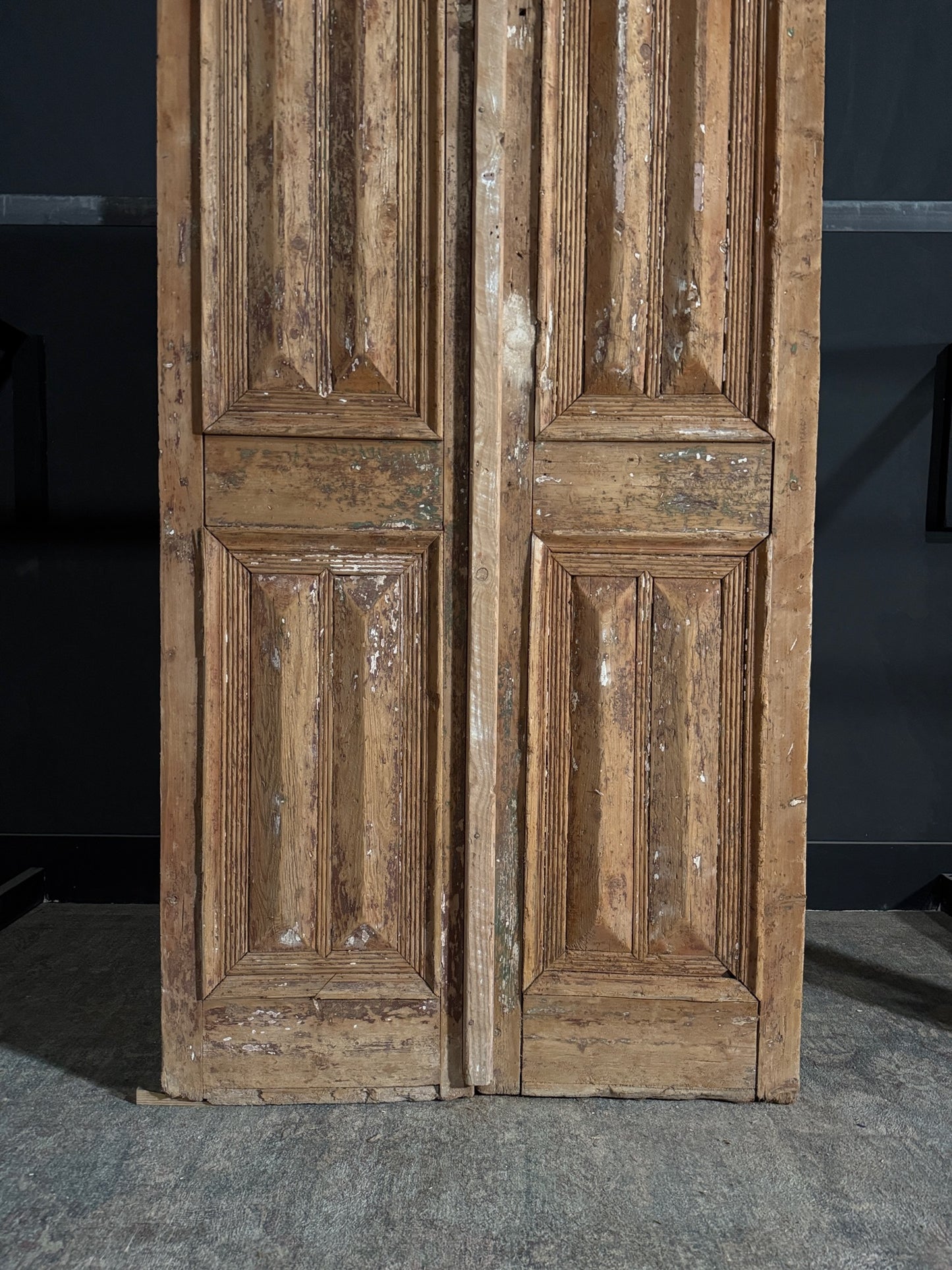 Antique 2 Panel Solid Double Doors - 42.75x92.5 - N123