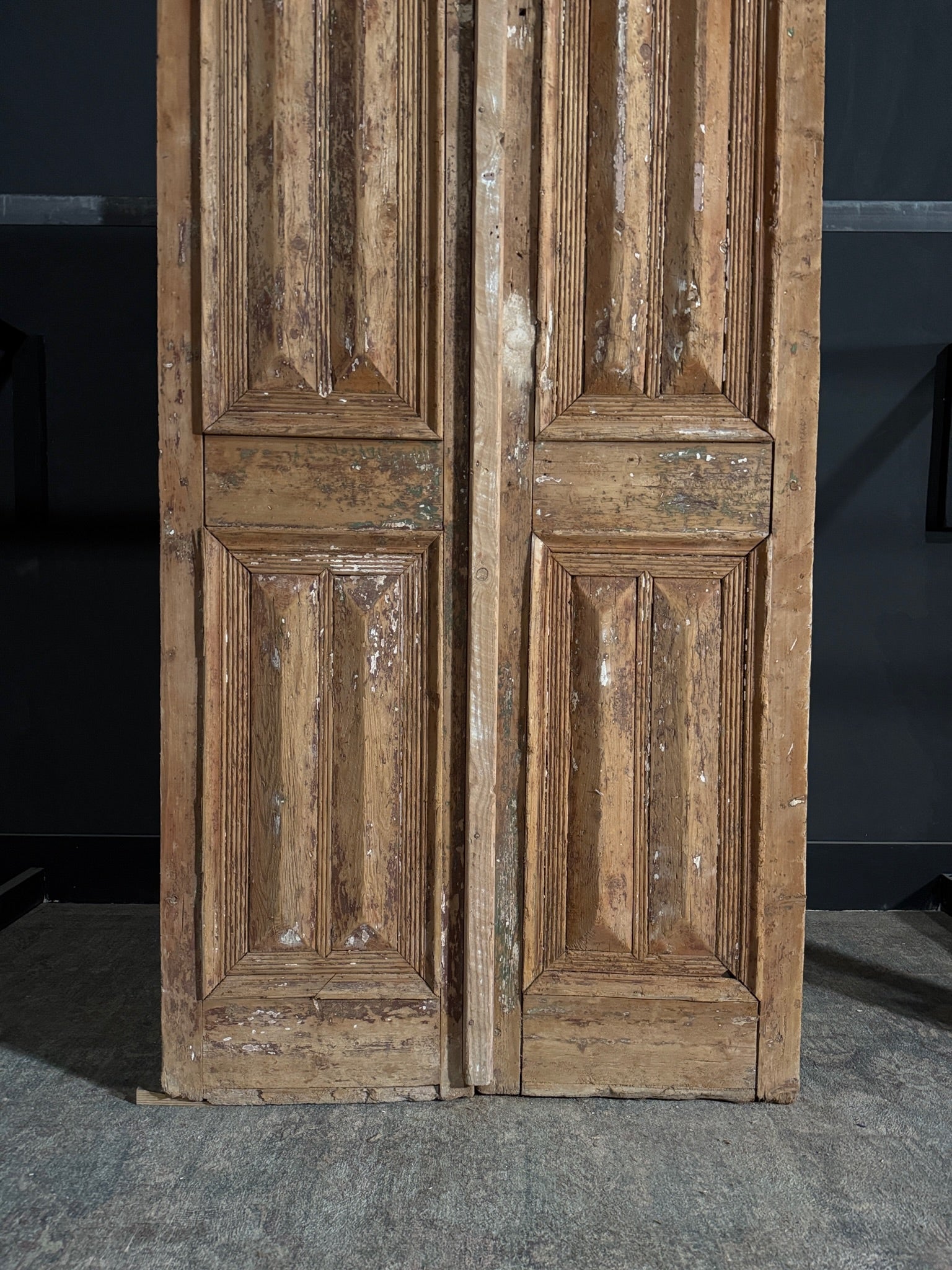 Antique 2 Panel Solid Double Doors - 42.75x92.5 - N123