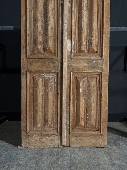 Antique 2 Panel Solid Double Doors - 42.75x92.5 - N123