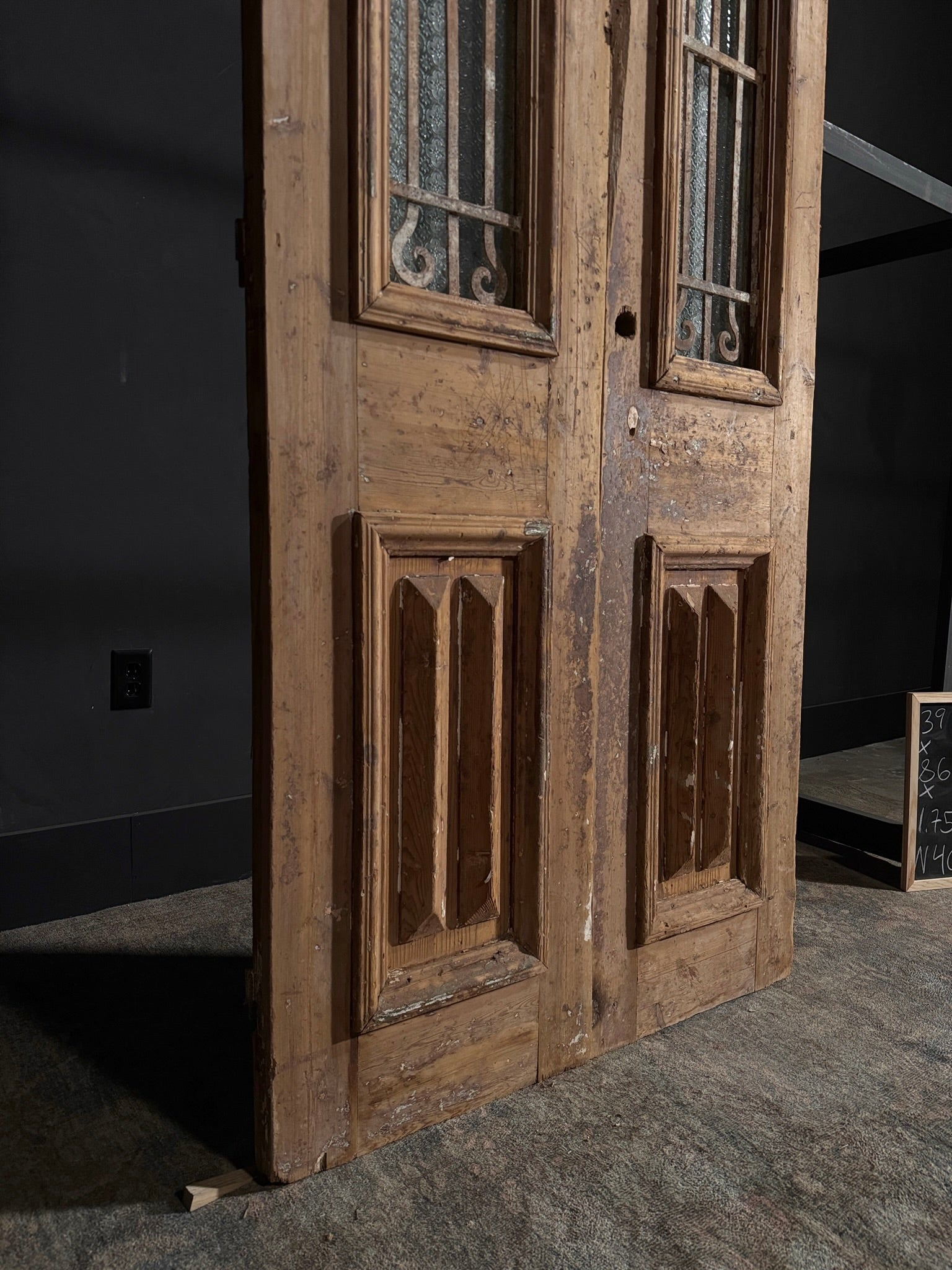 Antique Iron French Doors - 39x86 - N40