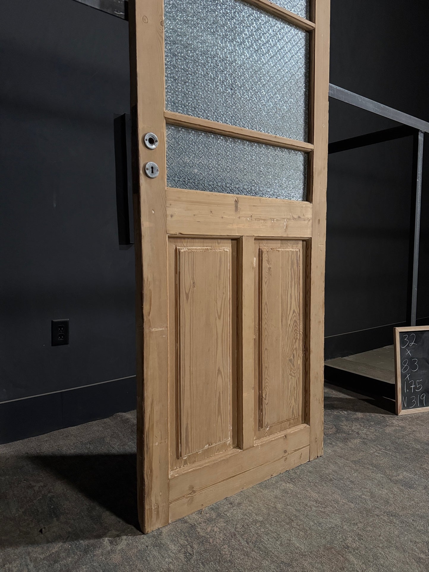 Antique Obscured Glass 4 Lite Single Door - 32x83 - N319