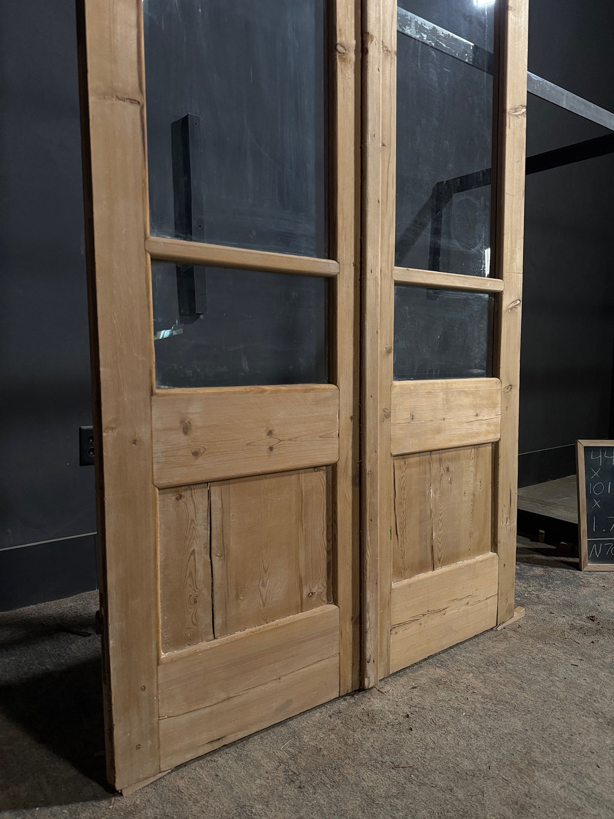 Antique Glass 2 Lite French Doors - 44x101 - N701