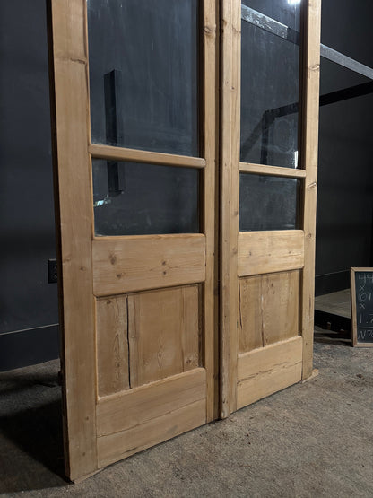 Antique Glass 2 Lite French Doors - 44x101 - N701