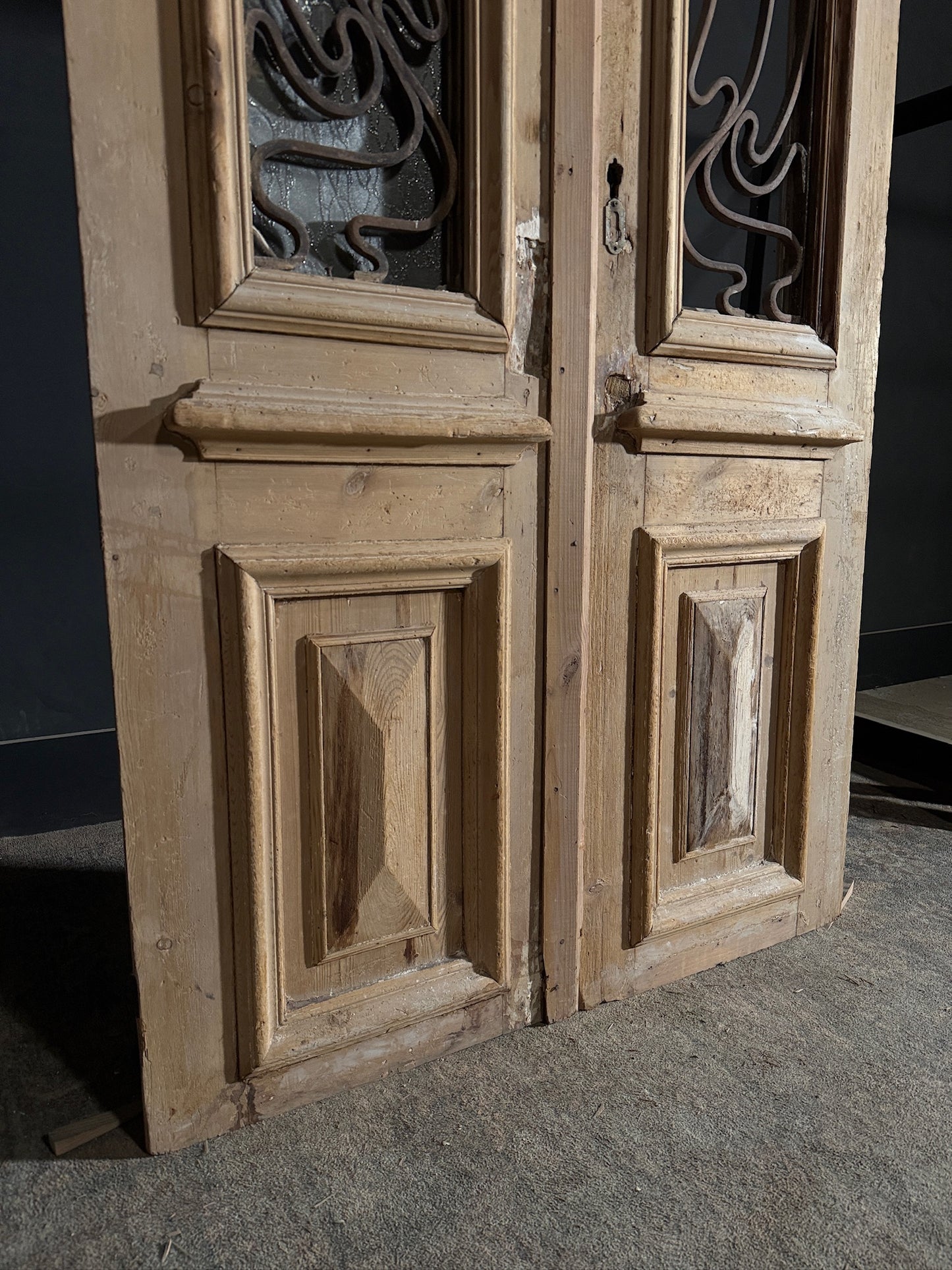 Antique Iron French Doors - 42x92.25 - N424