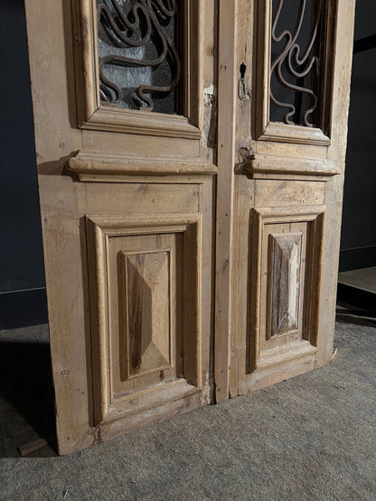 Antique Iron French Doors - 42x92.25 - N424
