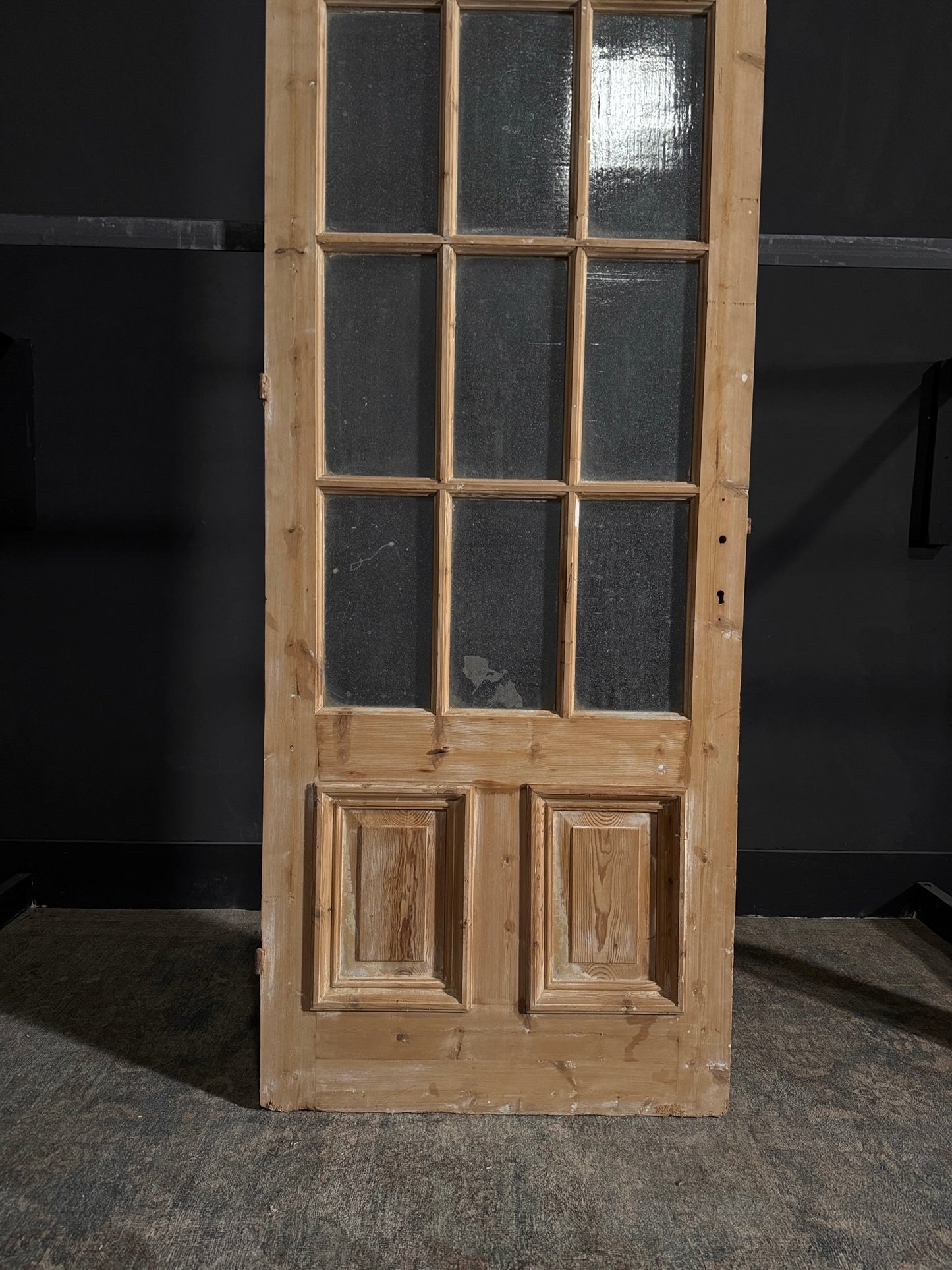 Antique 12 Lite Glass Single Door - 32x92.5 - N55