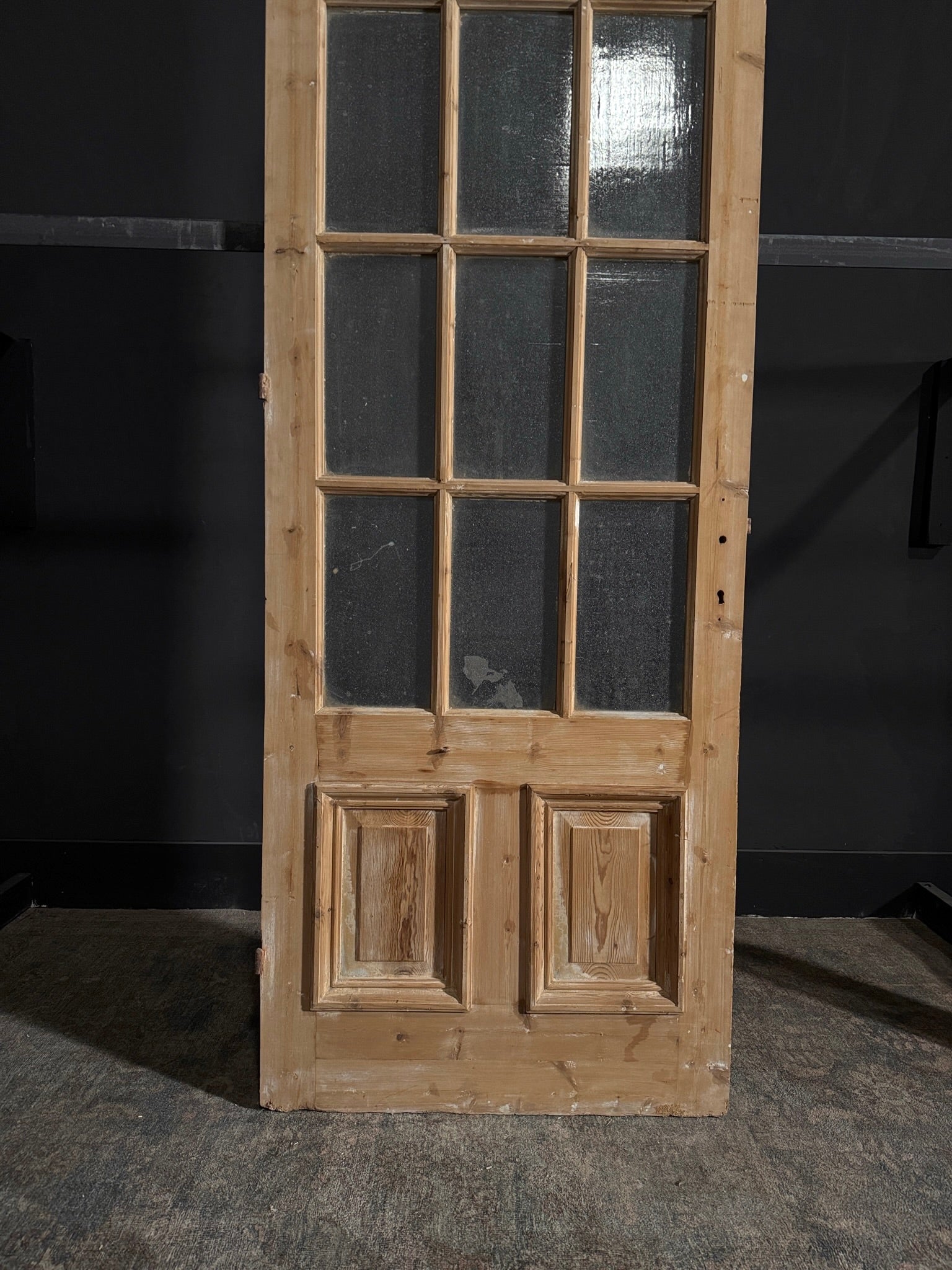Antique 12 Lite Glass Single Door - 32x92.5 - N55