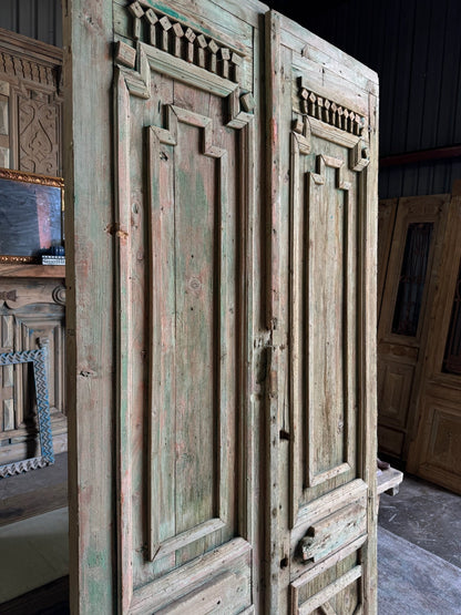 Egyptian Hand Carved Antique Doors - 49.5x98.25 F20 - Magnolia Antique Door Co.