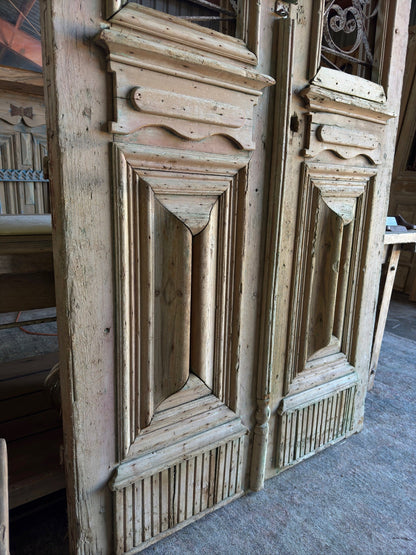 Elegant Antique Iron French Doors - 45x97 F6 - Magnolia Antique Door Co.