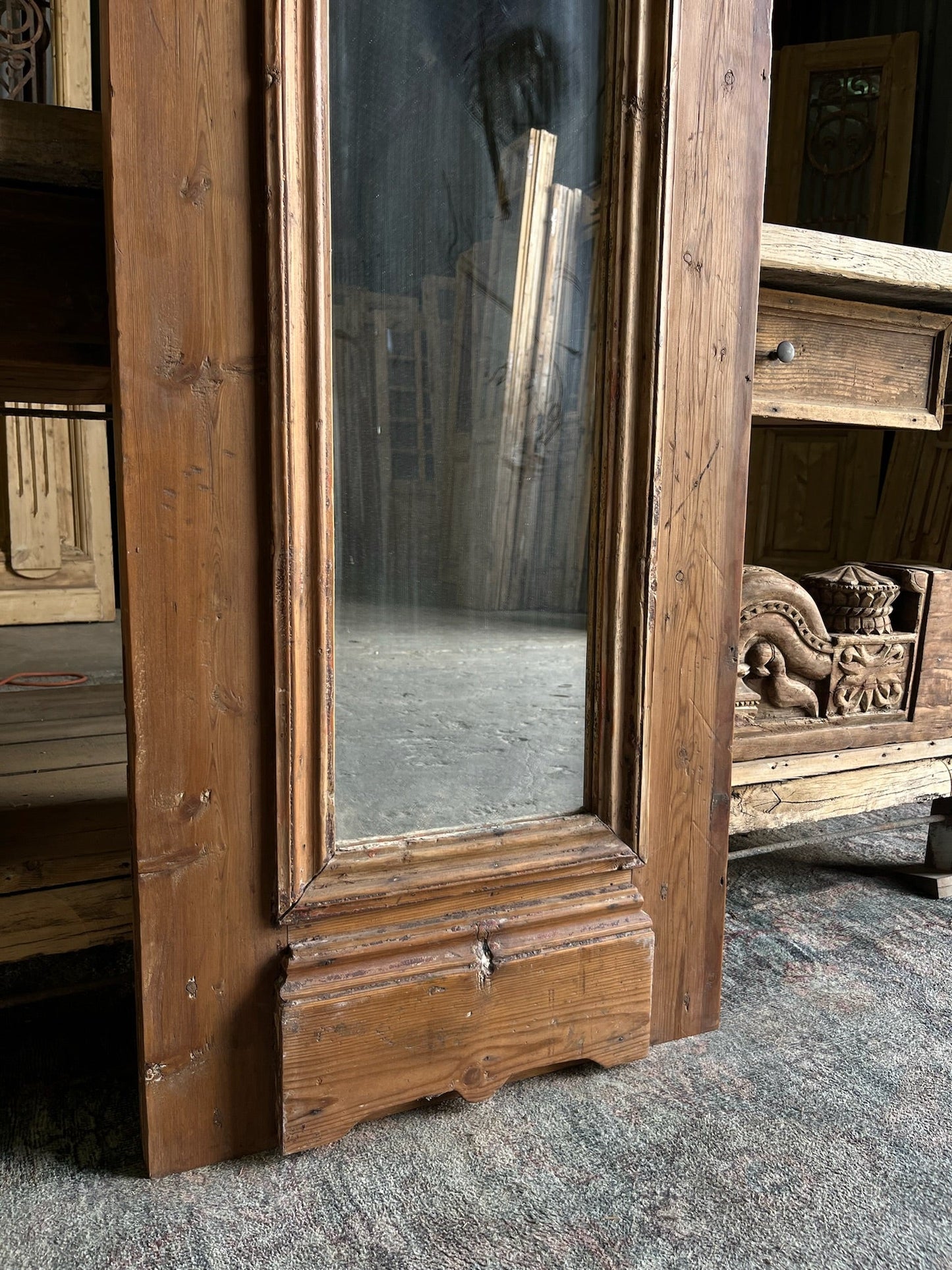 Elegant French Antique Mirror - M17 - Magnolia Antique Door Co.