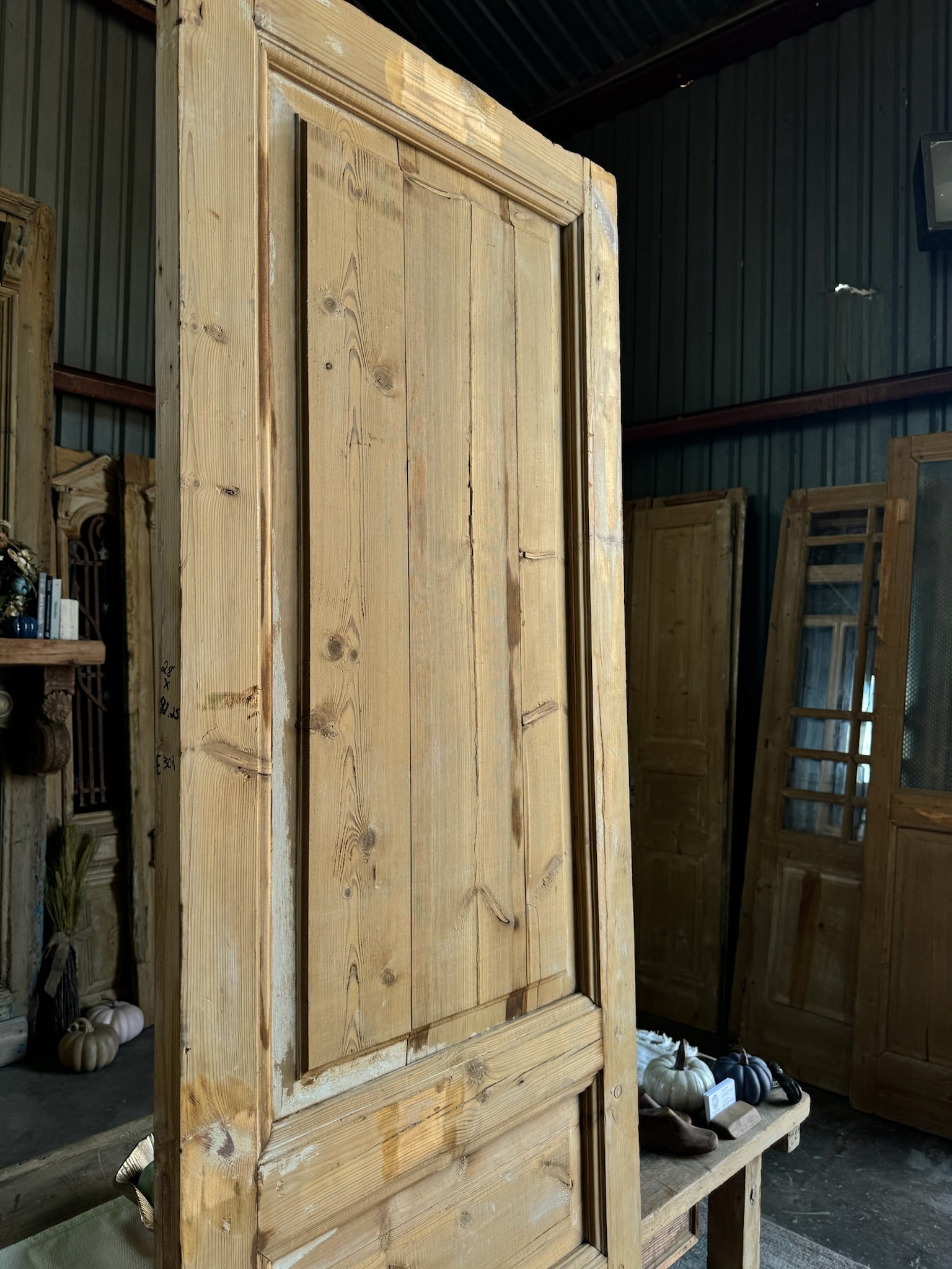 European Antique Solid Door - 29x93 E301 - Magnolia Antique Door Co.