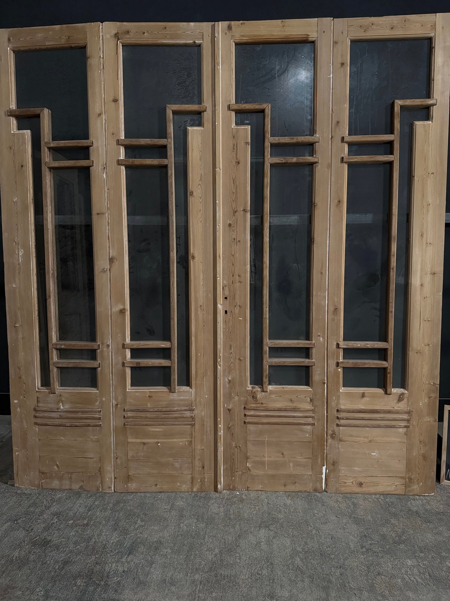 Antique Glass Bi-Fold Doors - 92x97.75 - N392