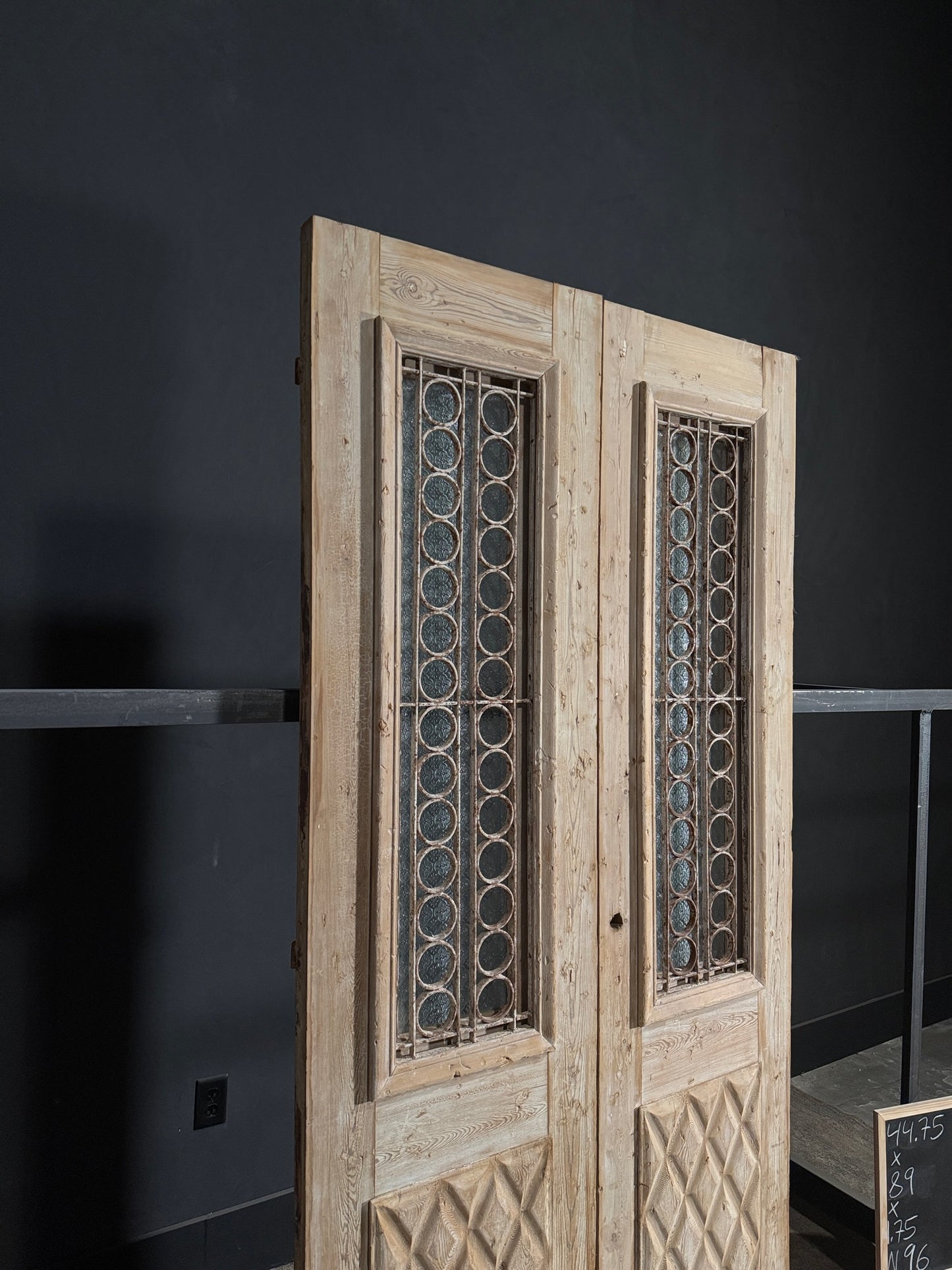 Antique Iron French Doors - 44.75x89 - N96