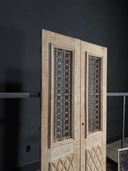 Antique Iron French Doors - 44.75x89 - N96