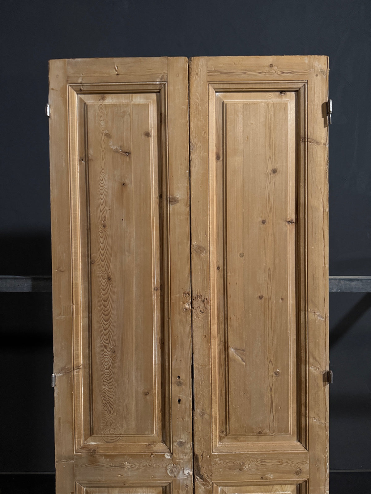 Antique 2 Panel Solid Double Doors - 36x88 - N681