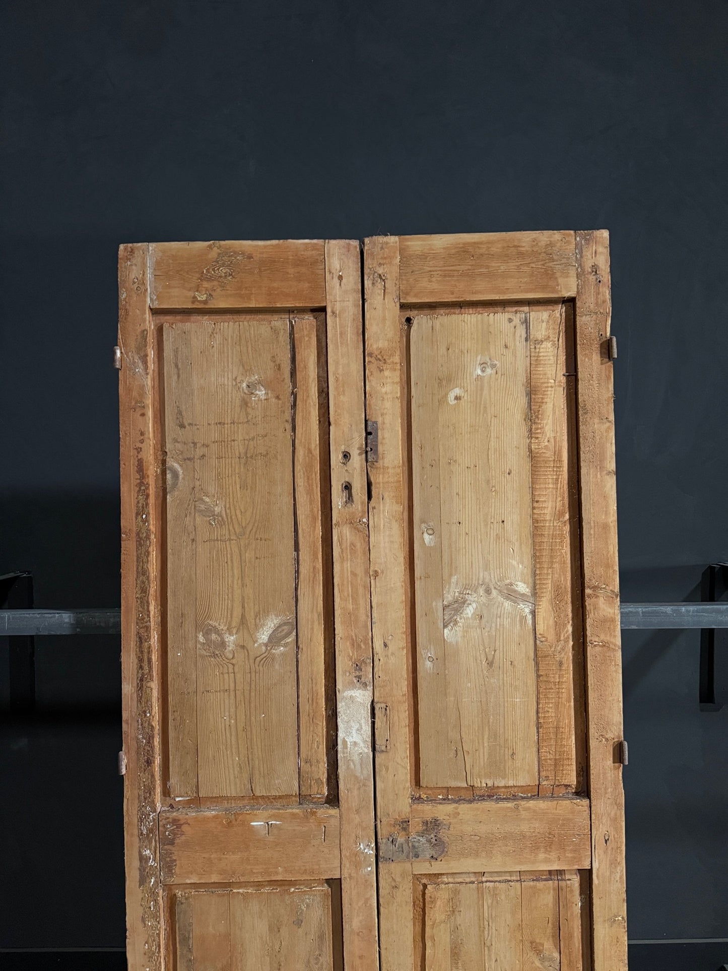 Antique 2 Panel Solid Double Doors - 42.75x92.5 - N123