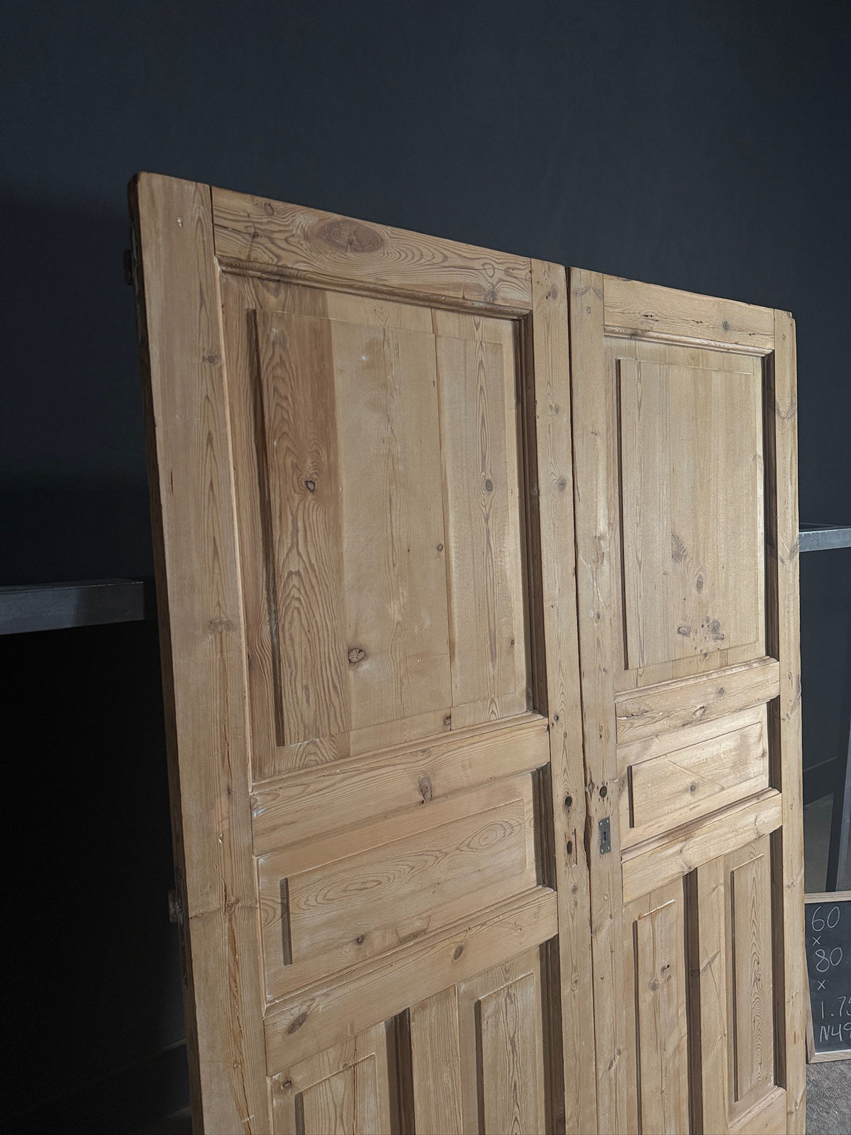 Antique 4 Panel Solid Double Doors - 60x80 - N499
