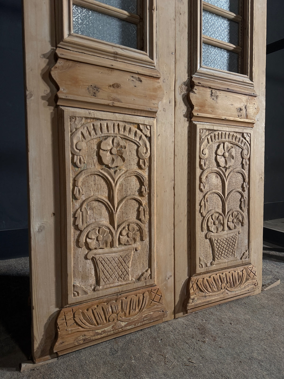 Antique Carved French Doors - 40.25x86.5 - N621