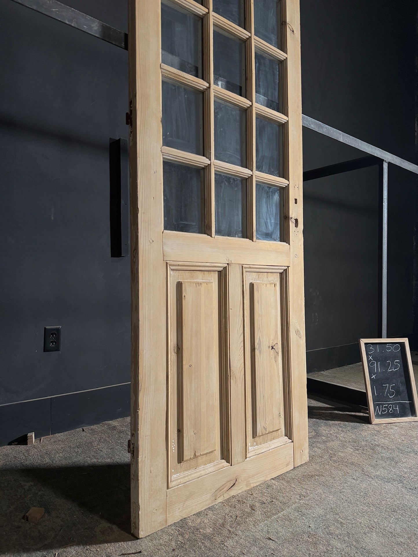 Antique Glass 15 Lite Single Door - 31.5x91.25 - N584