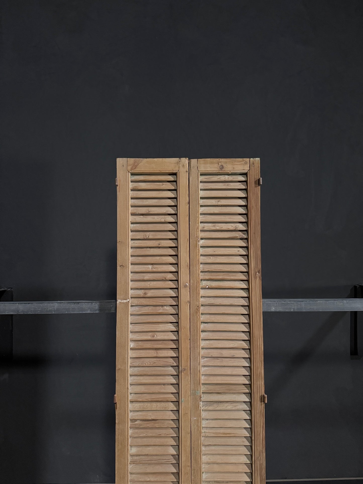 Antique Louvered Double Doors - 25x85 - N292