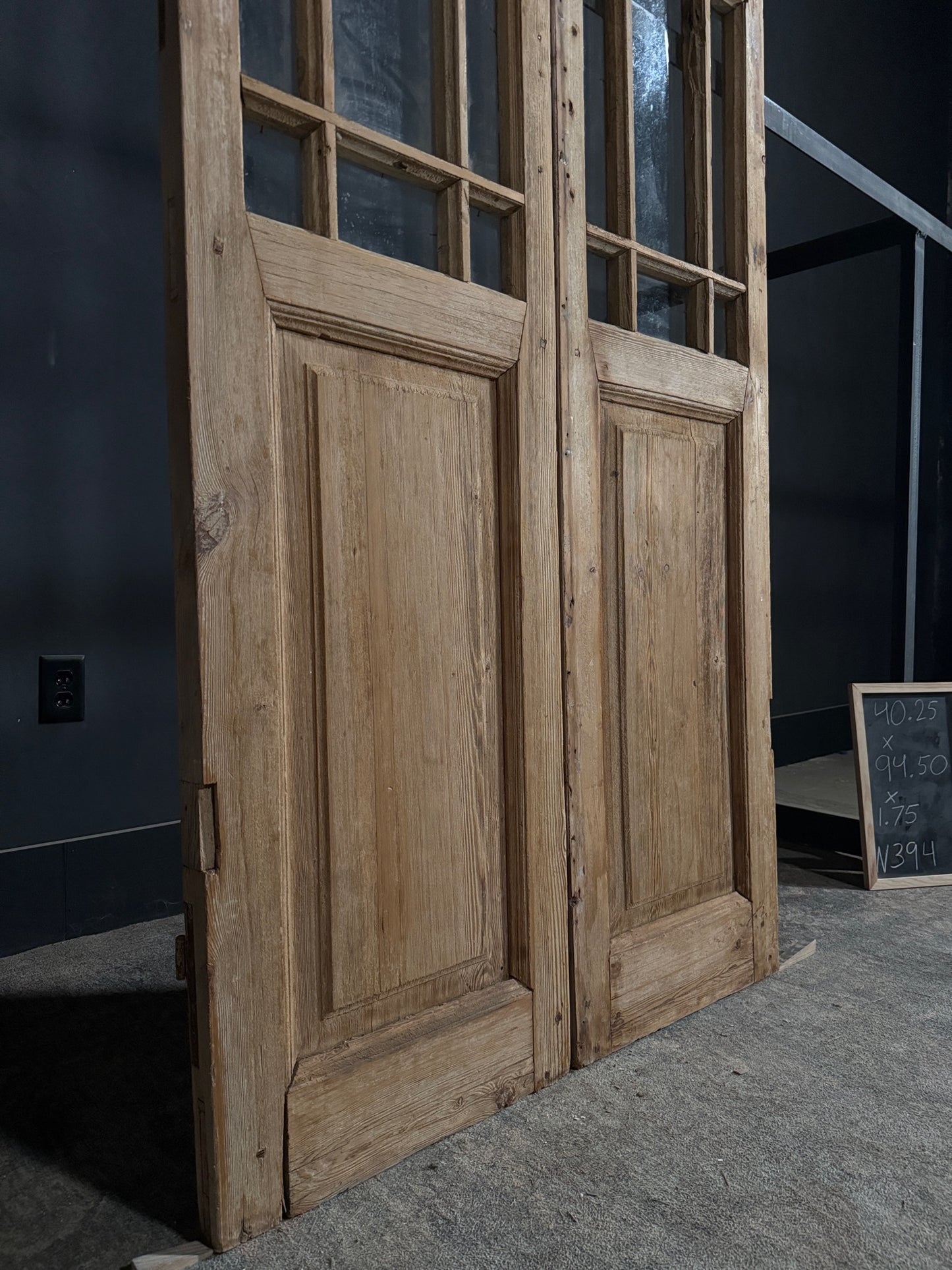 Antique Glass 15 Lite French Doors - 40.25x94.5 - N394