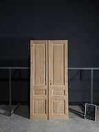 Antique 3 Panel Solid Double Doors - 43.75x92.25 - N524