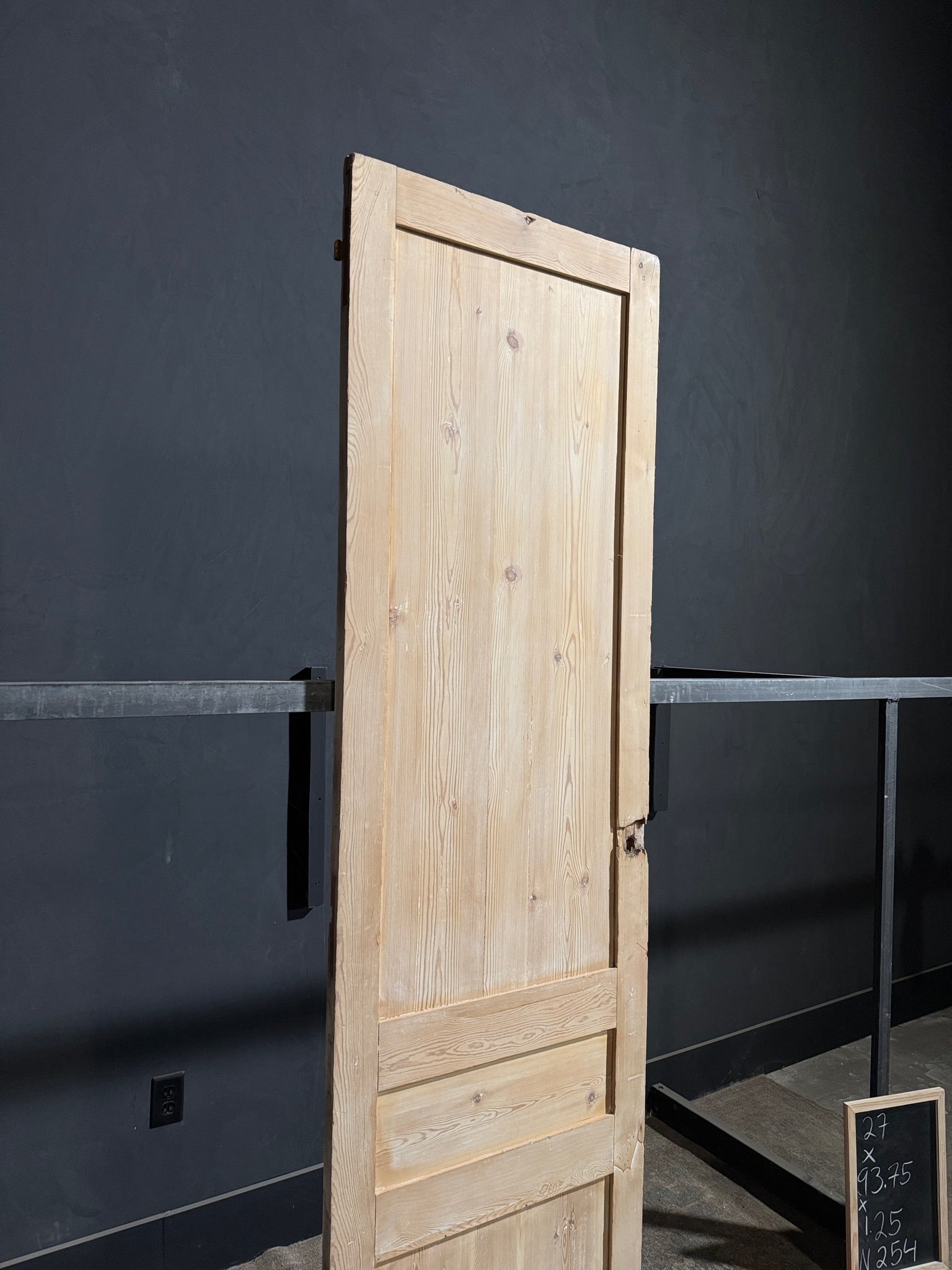 Antique 3 Panel Solid Single Door - 27x93.75 - N254