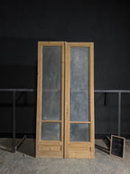 Antique Obscured Glass 2 Lite French Doors - 51.75x104.5 - N476