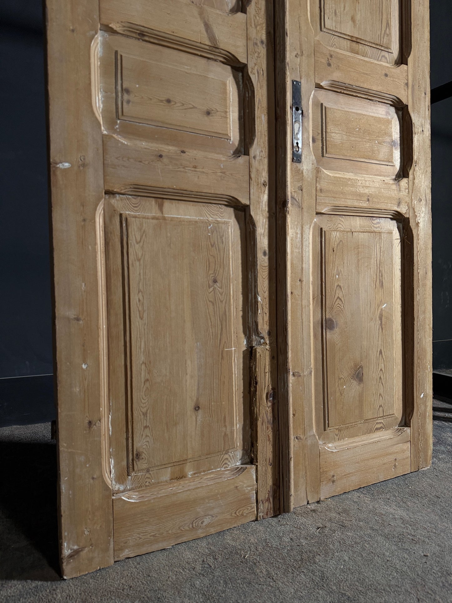 Antique 3 Panel Solid Double Doors - 40.5x94 - N607