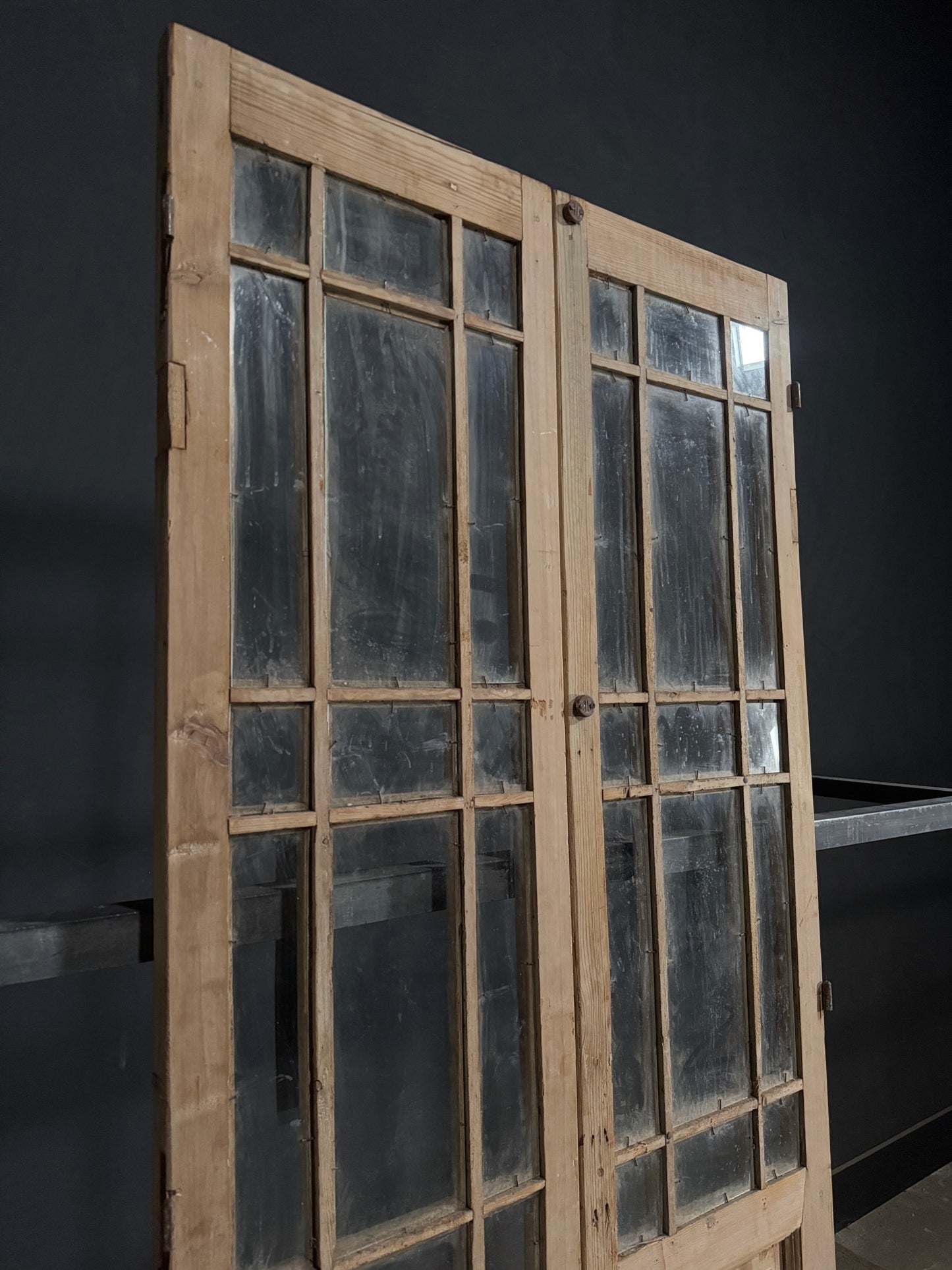 Antique Glass 15 Lite French Doors - 40.25x94.5 - N394