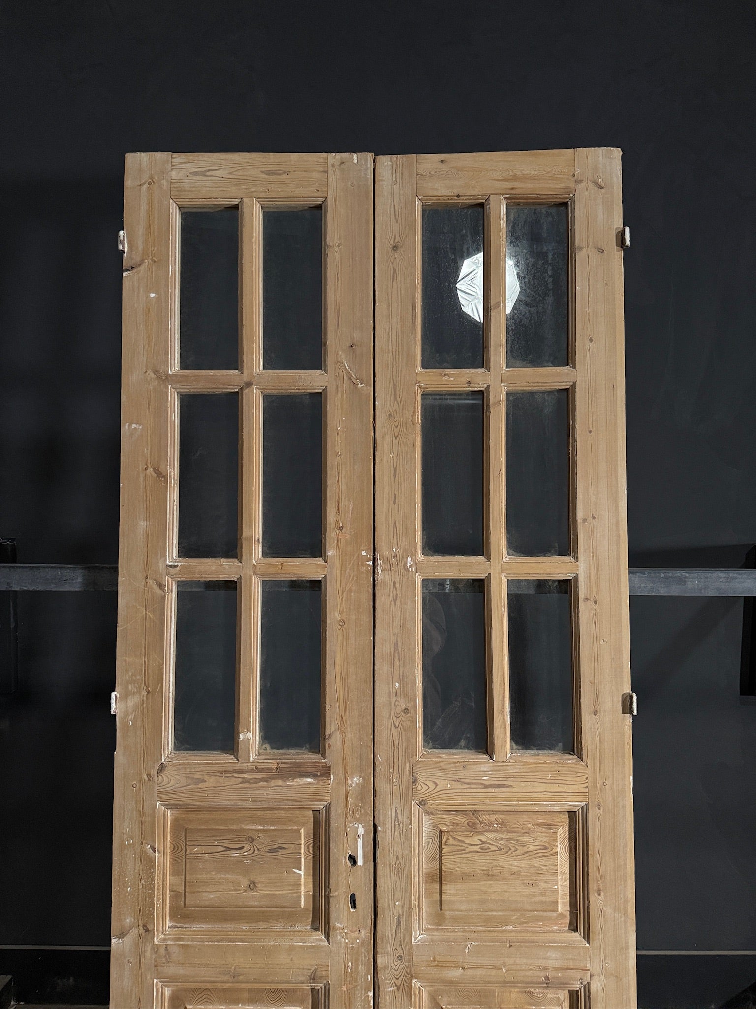 Antique Glass 6 Lite French Doors - 39.5x93.25 - N487