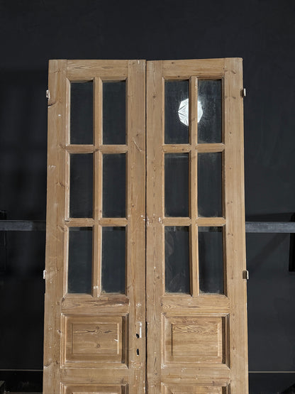 Antique Glass 6 Lite French Doors - 39.5x93.25 - N487