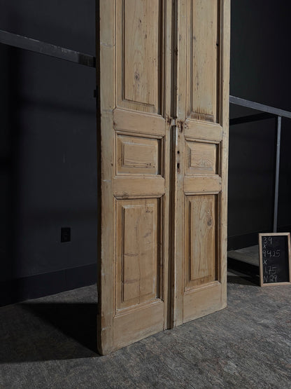 Antique Iron 3 Panel Double Doors - 39x94.25 - N29