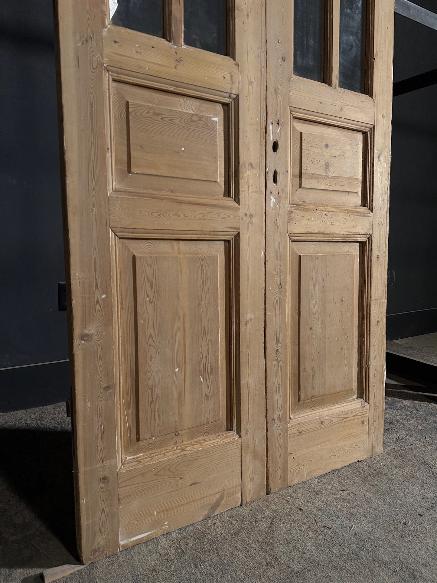 Antique Glass 6 Lite French Doors - 39.5x93.25 - N487