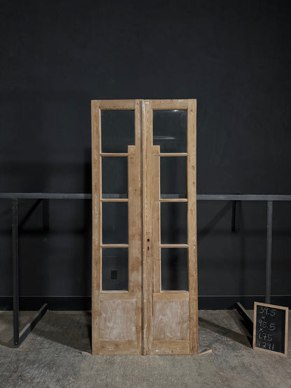 Antique Glass French Doors - 39.5x95.5 - N291