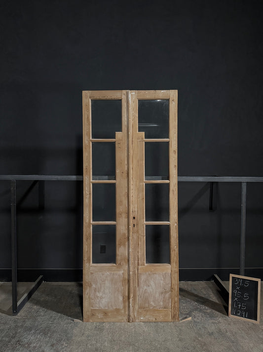 Antique Glass French Doors - 39.5x95.5 - N291