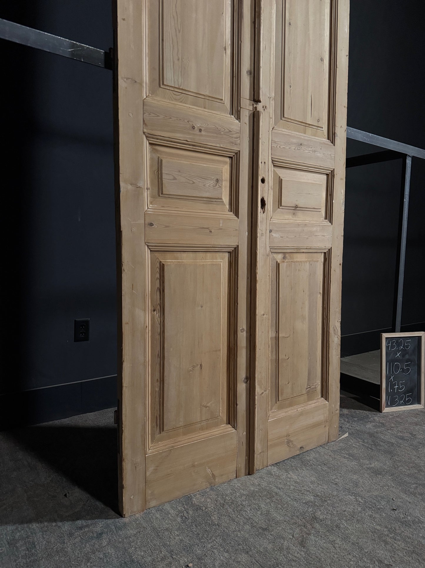 Antique Solid Double Doors - 43.25x110.5 - N325