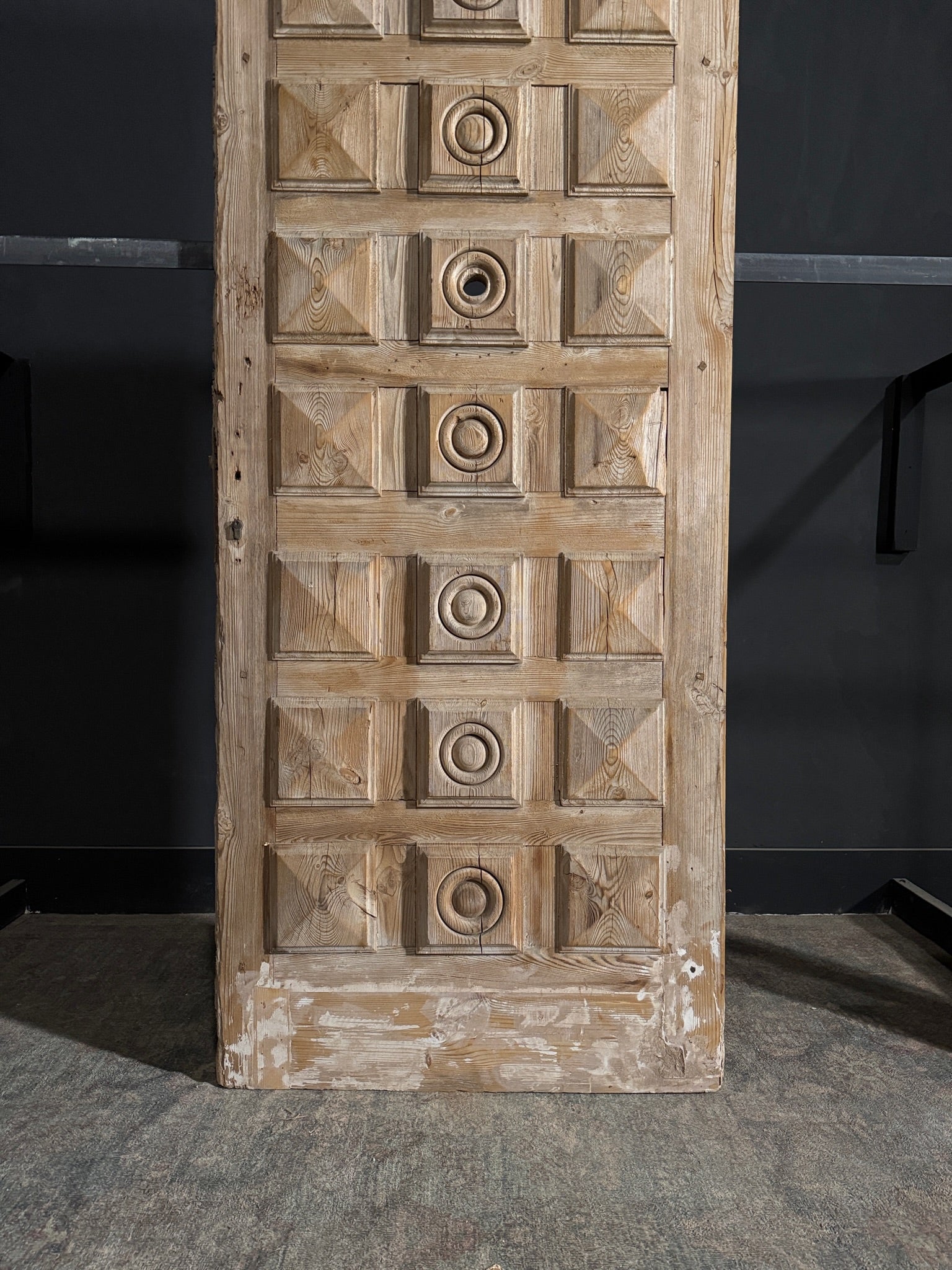 Antique Carved 21 Panel Single Door - 35.75x85.25 - N132
